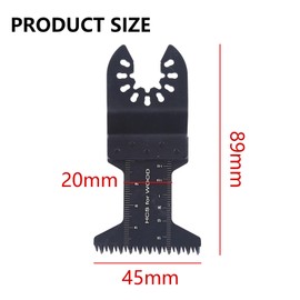 Wjelet 5 Pcs 45mm Wide Coarse Oscillating Saw Blades, Multi Tool Blades for Dewalt Makita, Multitool Blade Sharpener, Multi Tool Blades for Wood, Japanese Tooth Oscillating Saw Blades Black