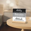 Inspirational Desk Sign Office Decor Positive Ability Motivation Attitude Acrylic
