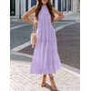 HAEOF Women's 2025 Summer Dress Tiered Ruffle Flowy Long Sundress