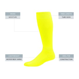 Augusta Sportswear Standard Elite Multi-Sport Socks, Power Yellow, Small