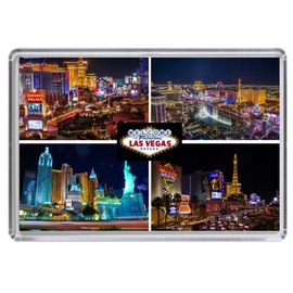Las Vegas USA Souvenir Acrylic Fridge Magnet (Standard: 70x45mm)