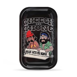 MATIHOOS Medium Metal Tray - Lightweight Curved Edges and Smooth Surface - 11" x 7"