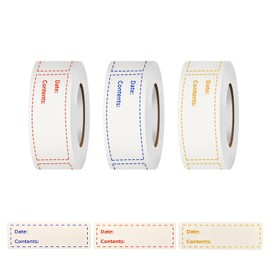 360Pcs Removable Freezer Labels, 1x3 inch Food Storage Stickers, Waterproof, Oil Resistant, Easy to Clean and Write Food Labels, Suitable for Kitchen, Restaurants, Markets, Office