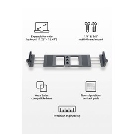 CH-01 Laptop Tripod Mount, Adjustable Laptop Holder with Arca Swiss Plate