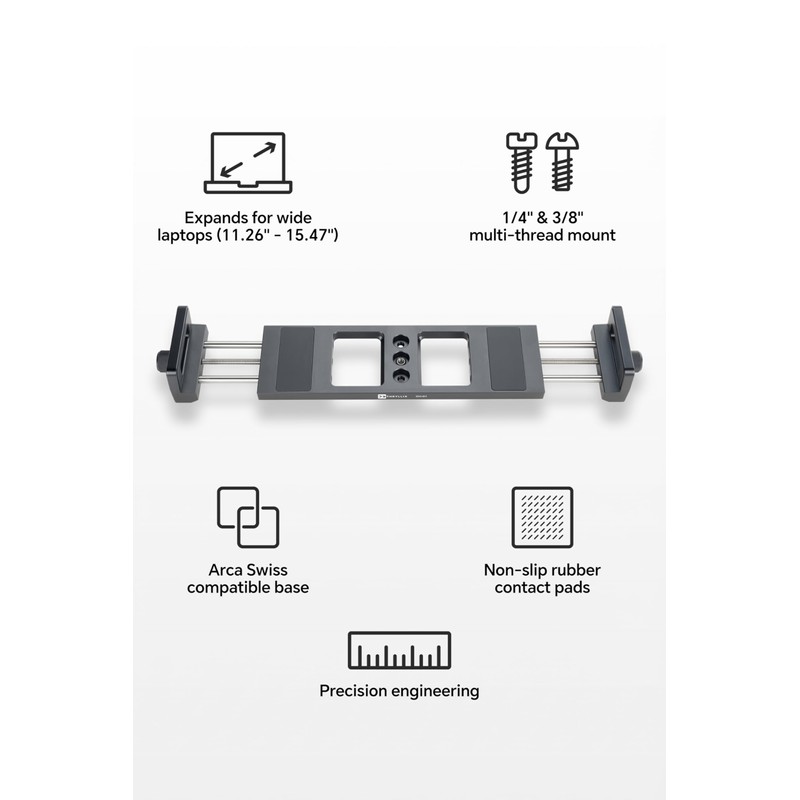CH-01 Laptop Tripod Mount, Adjustable Laptop Holder with Arca Swiss