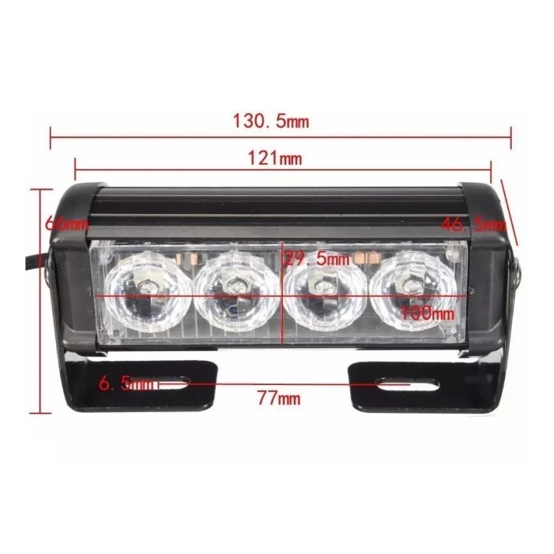 Corp.Res Electronics Par Estrobo Modulos De 4 Leds Switch 8