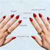 Uñas postizas cortas almendradas, uñas postizas rojas stiletto cortas, uñas