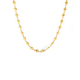 Gold Necklace for Women 18K Gold Plated Heart Necklace Dainty Stainless Steel Cross Heart Choker Delicate Minimalist Trendy Jewelry (Heart)