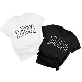 Mom and Dad Shirts Pregnancy Announcement Tshirts Couple Matching Outfits Pregnancy Reveal Mother Fathers Day Tee
