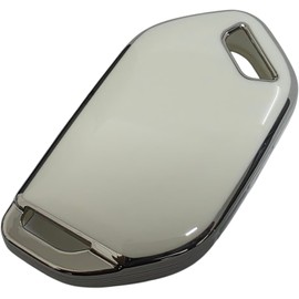 Genérico Funda de TPU para Llave Inteligente Kia K3, K4 2023/2024, Compatible con Versiones EX, EX Pack y GT Line (Blanco - Plata)
