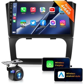 8Core 4G 64G【Hi-Res】Car Stereo Radio for Nissan Altima 2008-2012 (Auto A/C) with 9inch 1280x720P QLED Touch Screen,Wireless CarPlay,Android Auto,DSP 46E,5.0 Bluetooth,GPS/WiFi/FM/RDS/AHD Backup Camera