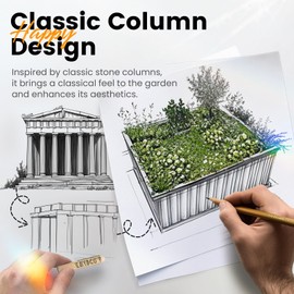 KING BIRD Raised Garden Bed 68"x 36"x 12" Galvanized Steel Metal Outdoor Garden Planter Box Kit with 2 Pairs of Gloves (Dark Grey)