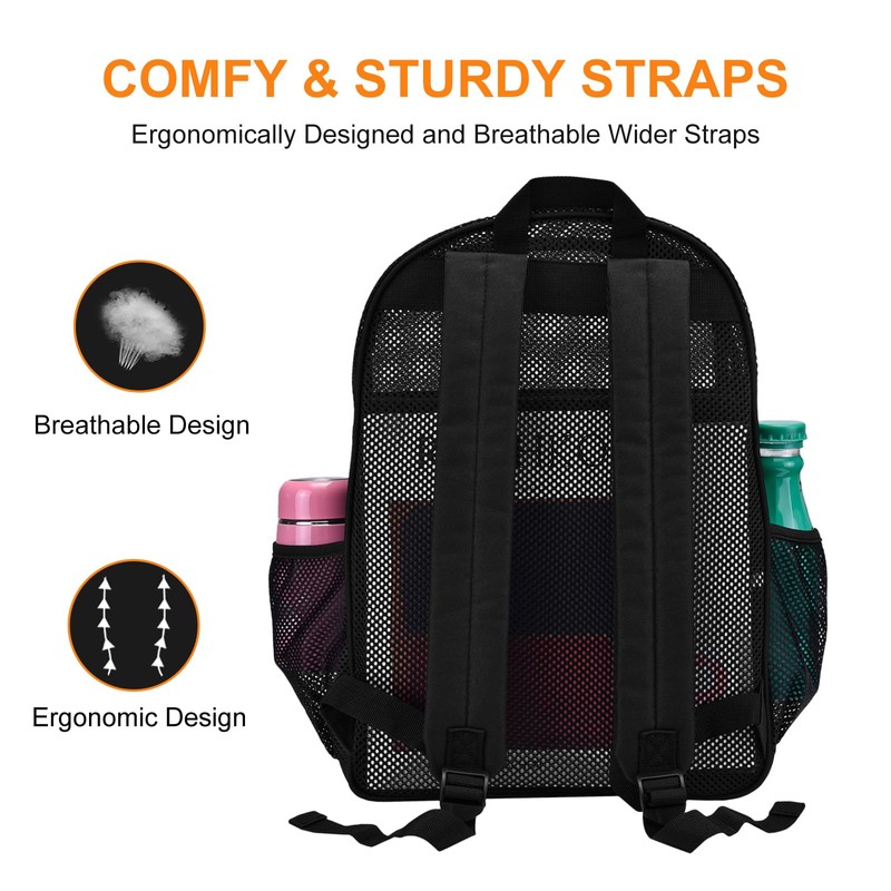Oraben Duty Mesh Backpacks for Adults,School Backpack Mesh Bookbag for
