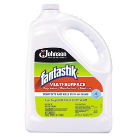 Fantastik Multi-Surface DEGREASER, Disinfectant, SANITIZER, Pleasant Scent, 1 Gallon Bottle, 4/Carton