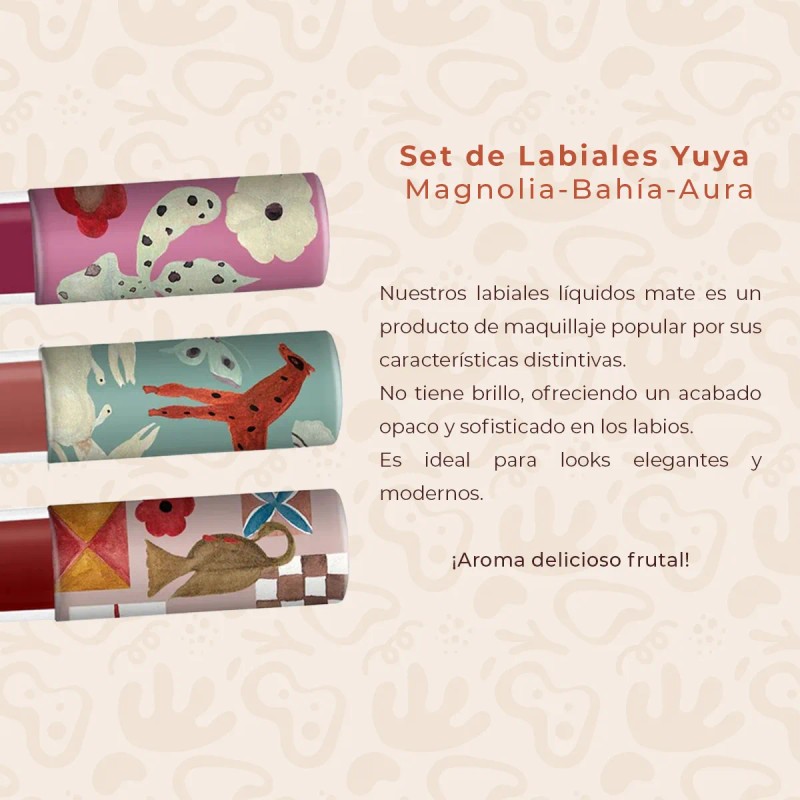 Set Labiales Yuya Líquidos Mate Multicolor Larga Duración 3 Piezas