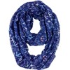 Lina & Lily Women's Loop Scarf with Anchor Print, navy
