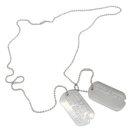 James Bucky Barnes x Steven Rogers 'America' WWII Style Military Dog Tags - Notched pre 1965 WW2 - Stainless Steel - Chain Included