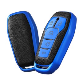 ELOHEI Soft TPU Car Key Fob Case Cover for Ford,Compatible with Ford F150 Explorer 2013-2016 Ford Fusion 2015-2017 Ford Mustang Edge Lincoln MKZ MKC MKX 5 buttons Smart Key