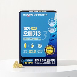 Ildong Life Health Contains Ildong Mega Omega 3 30-day supply of EPA DHA / 일동 메가 오메가3 30일분 EPA DHA 함유