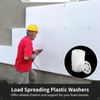 Lnrueg 500 Pcs 46mm Plastic Flat Washers, Load Spreading Polypropylene