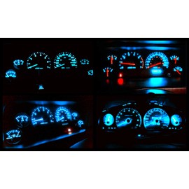 WLJH Super Bright Ice Blue Instrument Panel Gauge Cluster LED Light Bulbs Package Kit for Jeep Grand Cherokee ZJ 1999-2004, Pack of 6