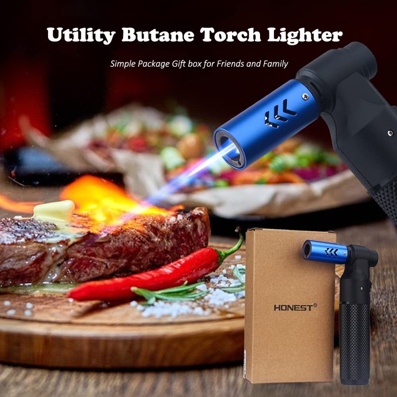 HONEST Lighter Butane refillable lighters Home Use (Black&black)