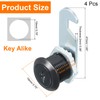 sourcing map 4 Pcs 5/8" Keyed Alike Cabinet Cam Lock