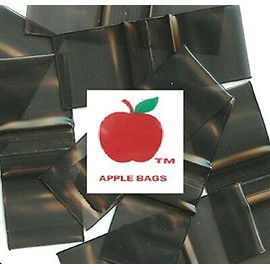 1000 PACK APPLE BRAND BAGGIES MINI 2mil CLEAR BAGS 1000 resealable plastic (2020 Black)