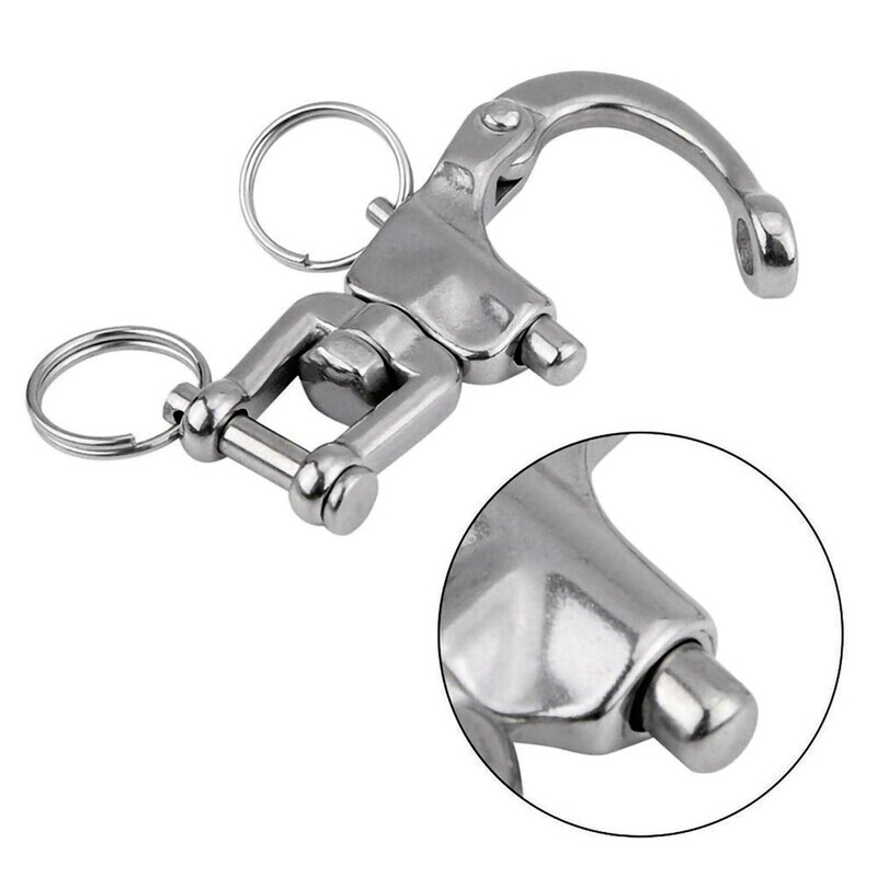 2Pcs Marine Swivel Snap Shackle， 316 Stainless Steel Quick Release