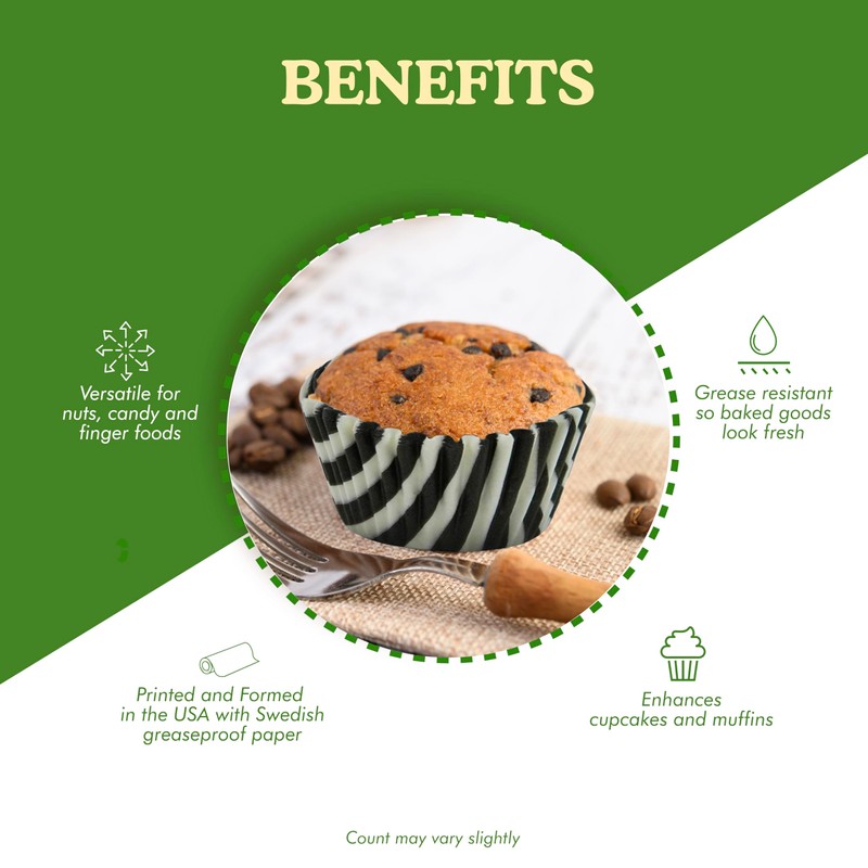 Regency Wraps Greaseproof Professional Grade Baking Cups, Pack of 40,