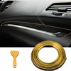Piburth Car Interior Moulding Trim Strips, 33Ft/10M Universal Electroplating Decoration