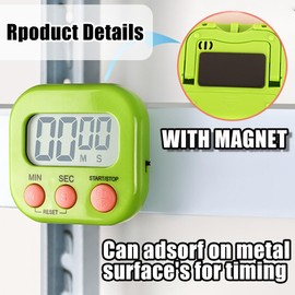 1 Pcs Kitchen Timer, Digital Classroom Timer, Stopwatch, Suitable for Kitchen, Study, Work, Exercise Training, Outdoor Activities (White)