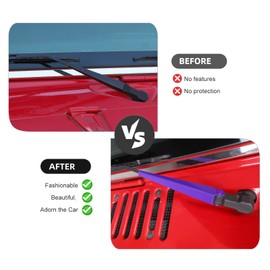 SQQP - Cubierta de decoración de brazo y hoja para limpiaparabrisas para Jeep Wrangler JK 2007-2018 (morado)