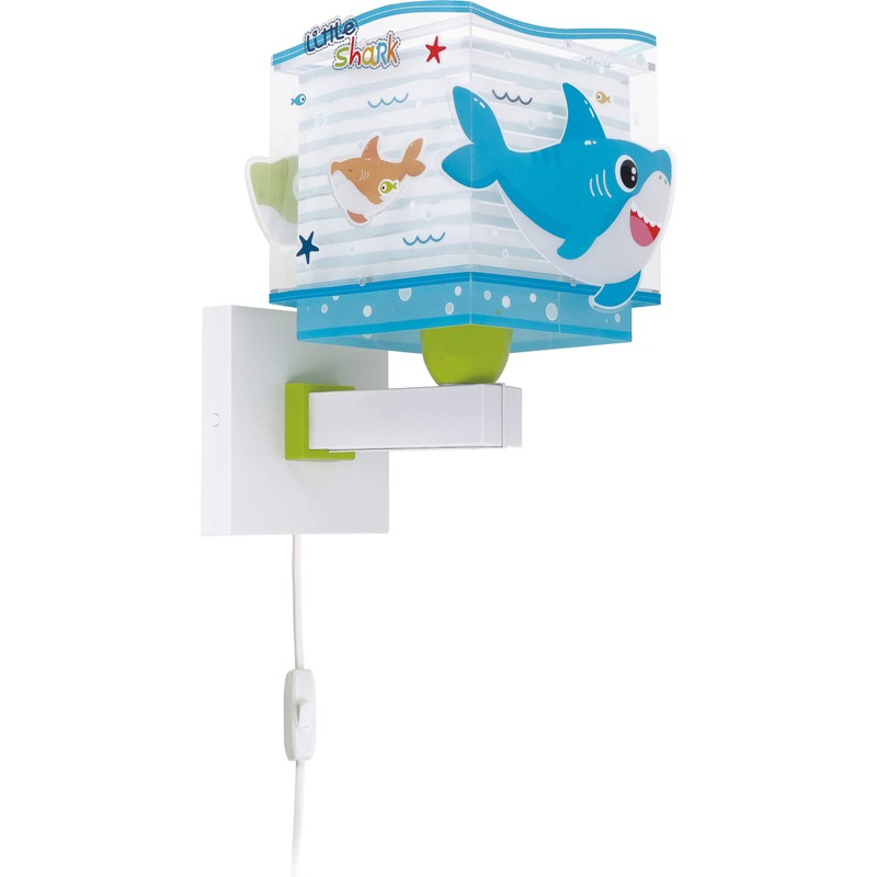 Dalber Children's Wall Lamp, Children's Lampshark, Little Shark Animals, Children's