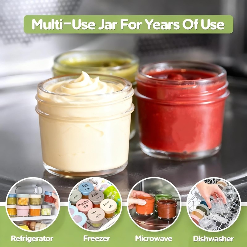 stablerice 3 Sizes of Salad Dressing Container To Go Glass