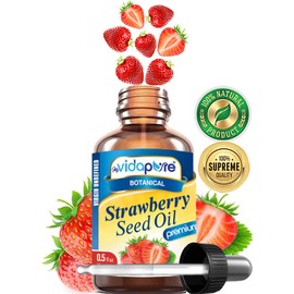 STRAWBERRY SEED OIL 100% Pure Unrefined Virgin Cold Pressed. Moisturizer for Face, Skin, Hair, Nails, Scars, Anti Aging 0.15 Fl.oz.- 15 ml. by myVidaPure