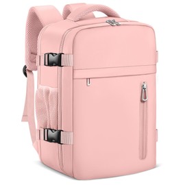 OTAHGK Cabin Bags 40×20×25 for Ryanair Underseat Carry-ons Travel Backpack Hand Luggage Bag Cabin Size 20L Flight Rucksack Casual Daypack School Office Backpack Fit 14 Inch Laptop-Pink