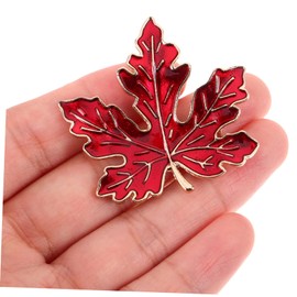 Vintage Brooch Pin, Alloy Lapel Pin for Thanksgiving Decoration, Red Enamel Brooch for Clothes, Hats, Shawls, and Coats