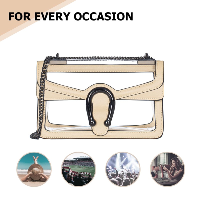 Joryin Women's Stadium Approved Crossbody Bag for Women, Small Clear