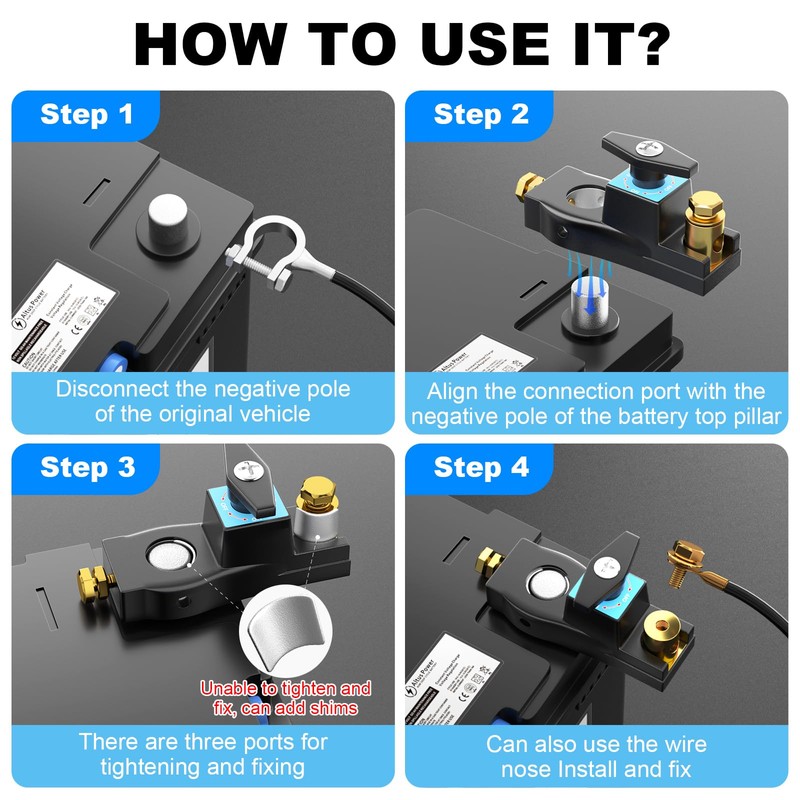 Battery Disconnect Switch, Heavy Duty Battery Shut Off Switch, General