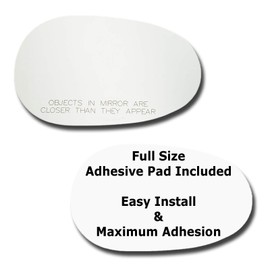 Mirror Glass + Full Size Adhesive Pad for 1990-1997 Mazda Miata Passenger Side Replacement FITS MANUAL MIRROR ONLY (1991 1992 1993 1994 1995 1996 90 91 92 93 94 95 96 97)
