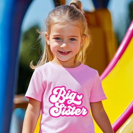 Big Sister Shirts for Girls Pregnancy Announcement Toddler Promoted to Big Sister Tshirt Outfit 3T