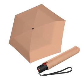 Knirps Ultra U.200 Medium Duomatic Pocket Umbrella - Automatic Open/Close - Storm Resistant - Windproof, peach