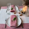Linen & Cotton Gingham Tablecloth Estella - 100% Linen, White