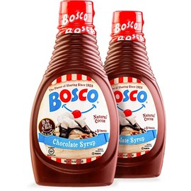 Bosco Chocolate Syrup 15oz (2 Pack) | Fat Free, Gluten Free, Made with Natural Cocoa
