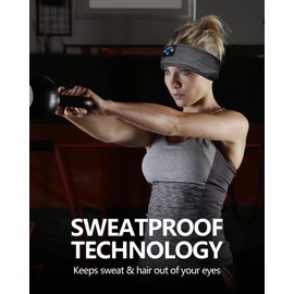 Voerou - Auriculares para dormir, diadema Bluetooth, auriculares para dormir con altavoces ultrafinos para dormir de lado, diadema para dormir, correr, entrenamiento, viajes, yoga, insomnio, meditación