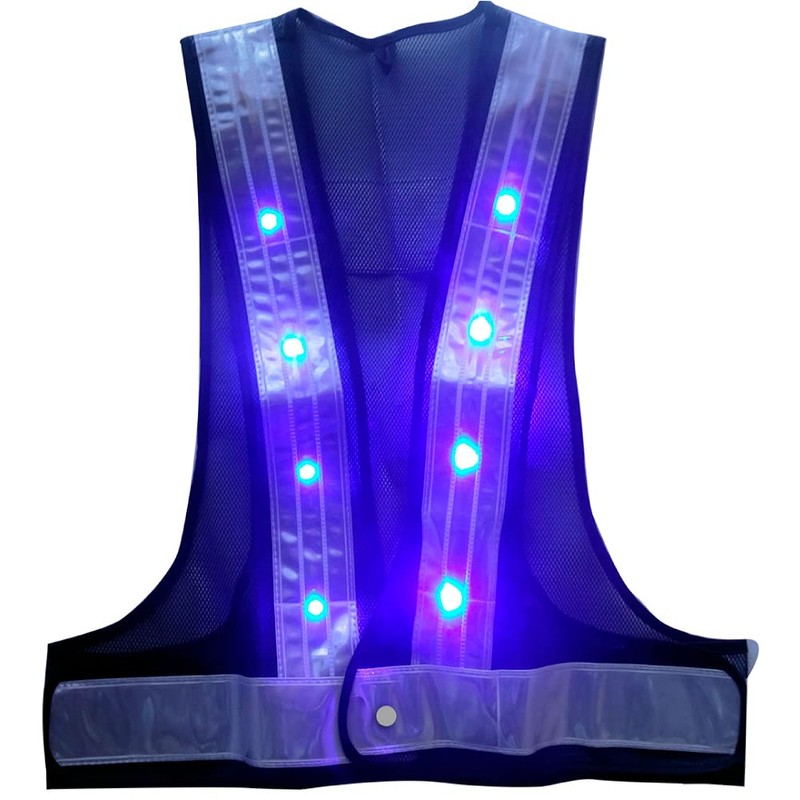 5916520 LED Safety Vest "Spark" Red Blue LED