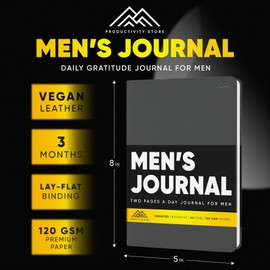 PRODUCTIVITY STORE Better Man Journal - Gratitude Journal – 5 Minute Journal - Reflection Manifestation Journal for Mindfulness & Self Care Journal – Goal/Guided Gratitude Journal for Men