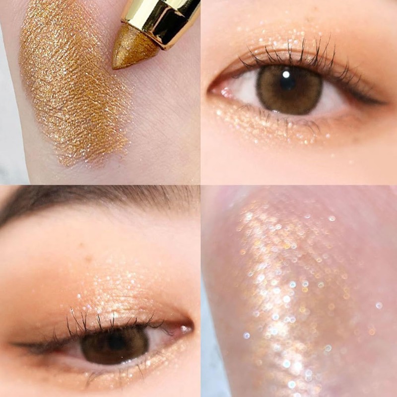 FOMIX Sparkling Eyeshadow Stick Eyeshadow Pencil, Waterproof, Sparkling Eyeshadow Eyeshadow