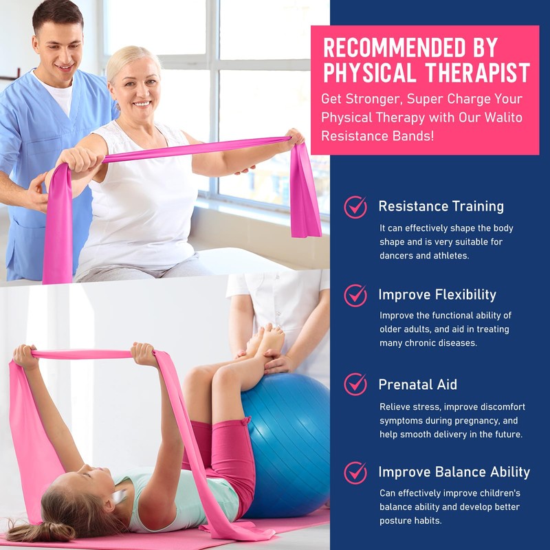 WALITO Resistance Bands for Working Out, Exercise Bands for Women